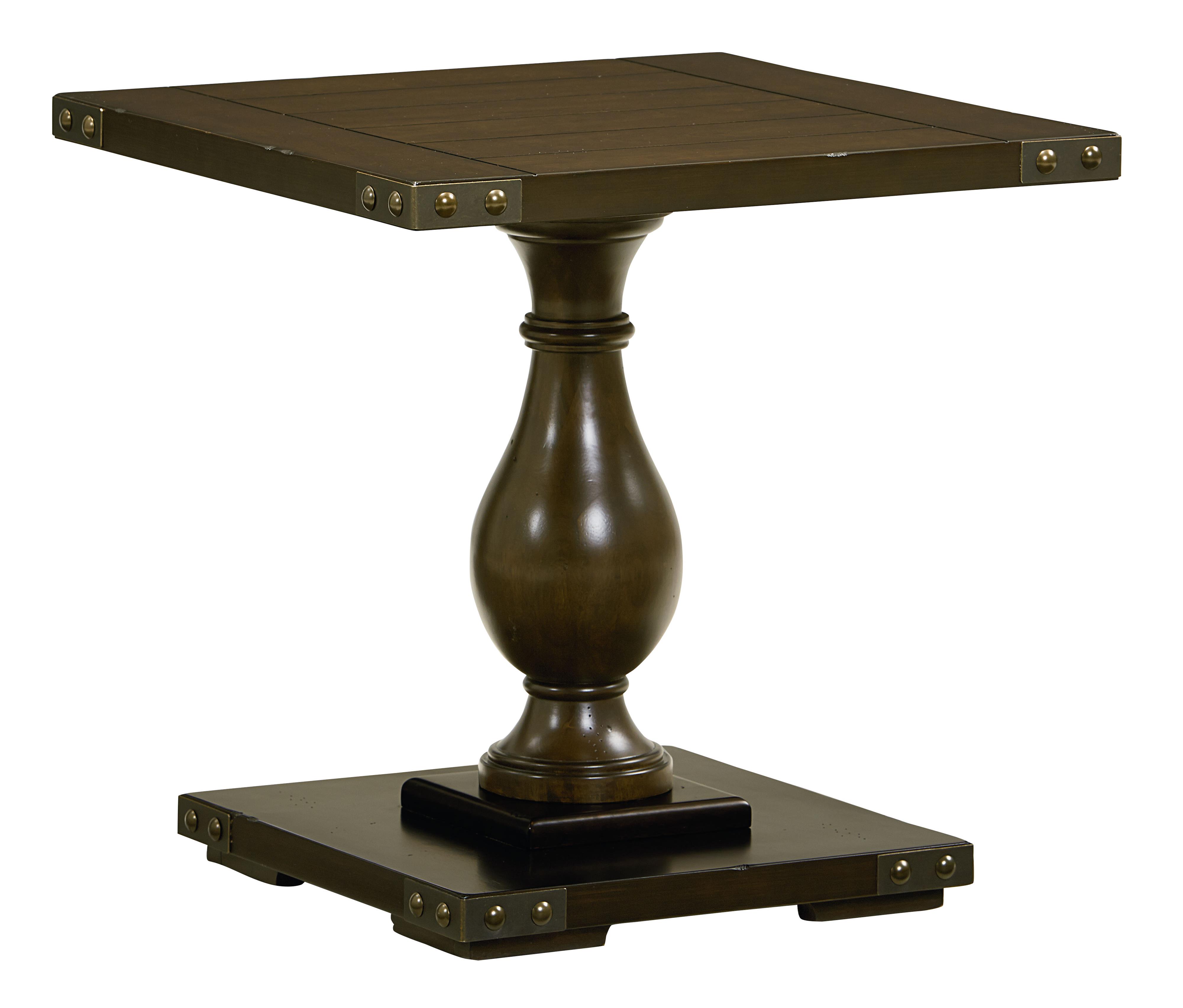 Standard Furniture Pierwood End Table with Pillar Stand Royal Furniture End Table